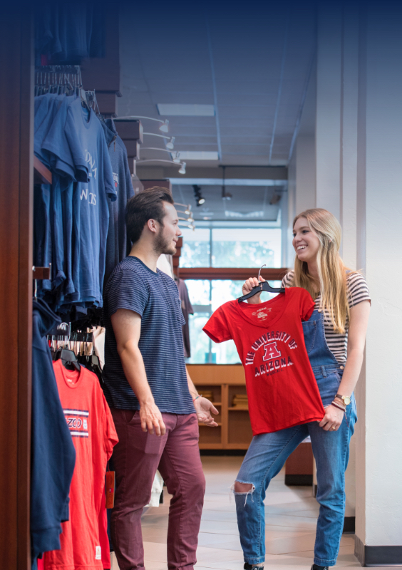 Students shopping at the Bookstore at the University of Arizona.
